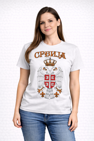 Majica Srbija bela