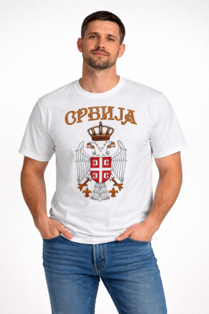 Majica Srbija bela